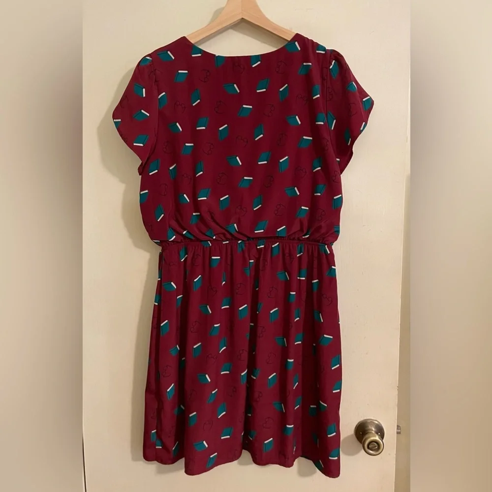 ModCloth Mini Dress with book pattern XL - Picture 2 of 10